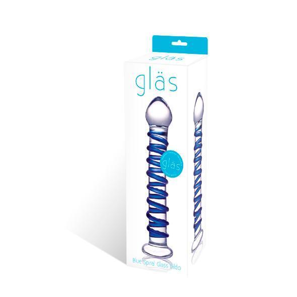 Glas - Blue Spiral Glass Dildo -  Glass Dildo (Non Vibration)  Durio.sg