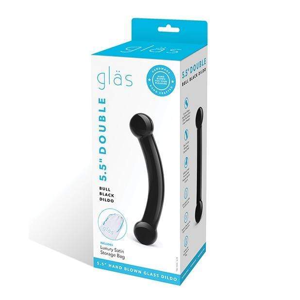 Glas - Double Bull Glass Dildo (Black) -  Glass Dildo (Non Vibration)  Durio.sg