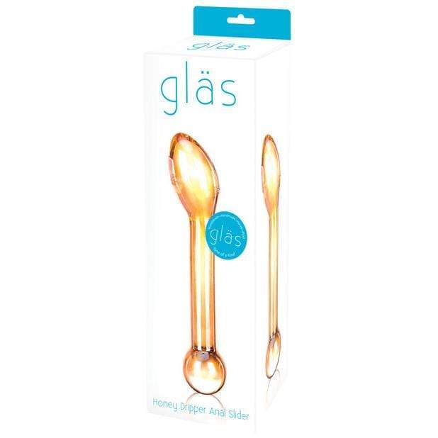 Glas - Honey Dripper Anal Slider (Yellow) -  Glass Anal Plug (Non Vibration)  Durio.sg