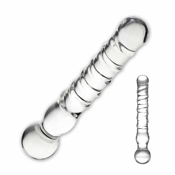 Glas - Joystick Clear Glass Dildo -  Glass Dildo (Non Vibration)  Durio.sg
