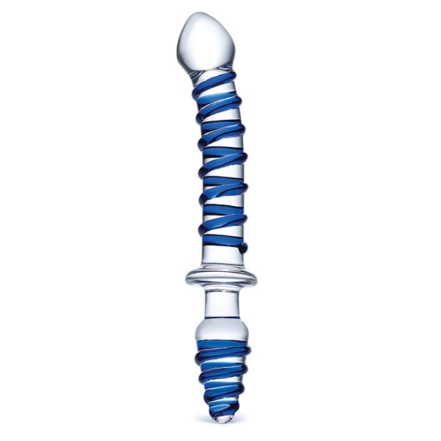 Glas - Mr Swirly Double Ended Glass Dildo and Butt Plug 10" (Clear) -  Glass Anal Plug (Non Vibration)  Durio.sg