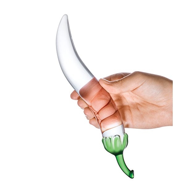 Glas - Naturals Chili Pepper Hand Blown Glass Dildo 8.25" (Clear) -  Glass Dildo (Non Vibration)  Durio.sg