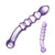 Glas - Purple Rain Ribbed Glass Dildo -  Glass Dildo (Non Vibration)  Durio.sg