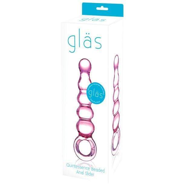 Glas - Quintessence Beaded Glass Anal Slider (Pink) -  Glass Anal Plug (Non Vibration)  Durio.sg