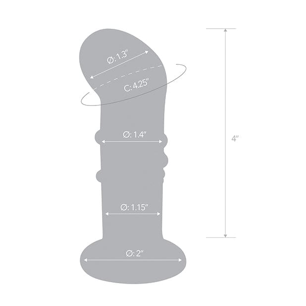 Glas - Remote Control Rechargeable Vibrating Glass Dotted G Spot P Spot Plug 4" (Blue) -  Glass Anal Plug (Vibration) Rechargeable  Durio.sg