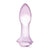 Glas - Rosebud Glass Butt Plug 5" (Pink) -  Glass Anal Plug (Non Vibration)  Durio.sg