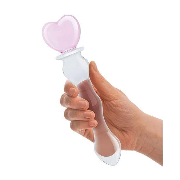 Glas - Sweetheart Glass Dildo 8" (Pink/Clear) -  Glass Dildo (Non Vibration)  Durio.sg