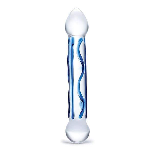 Glas - Tip Textured Glass Dildo 6" (Clear) -  Glass Dildo (Non Vibration)  Durio.sg