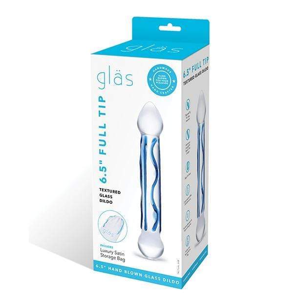 Glas - Tip Textured Glass Dildo 6" (Clear) -  Glass Dildo (Non Vibration)  Durio.sg