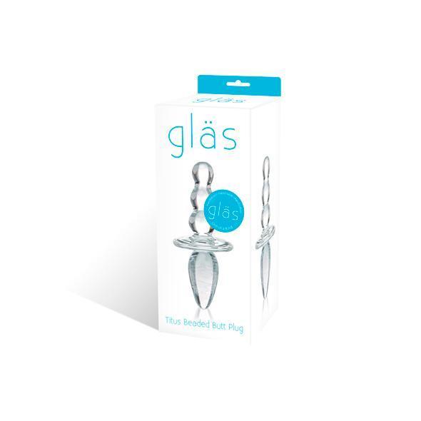 Glas - Titus Beaded Glass Butt Plug -  Glass Anal Plug (Non Vibration)  Durio.sg