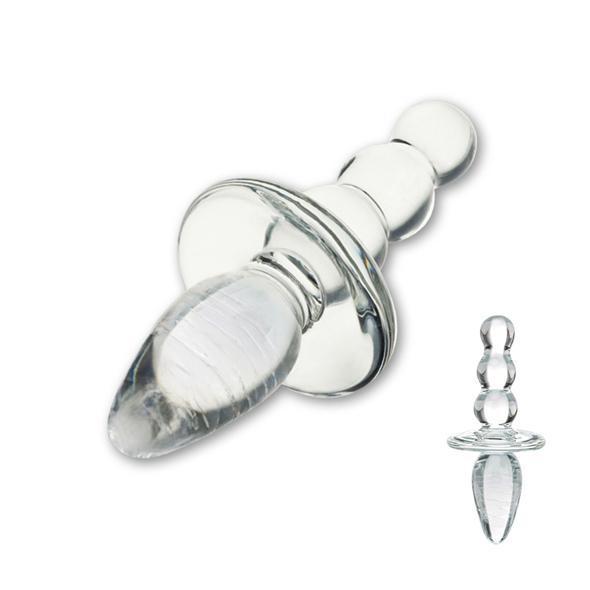 Glas - Titus Beaded Glass Butt Plug -  Glass Anal Plug (Non Vibration)  Durio.sg