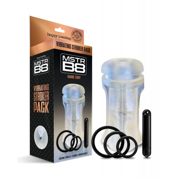 Happy Ending - MSTR B8 Hand Cuff Vibrating Stroker Masturbator Pack Kit of 5 (Clear) -  Masturbator Soft Stroker (Vibration) Non Rechargeable  Durio.sg