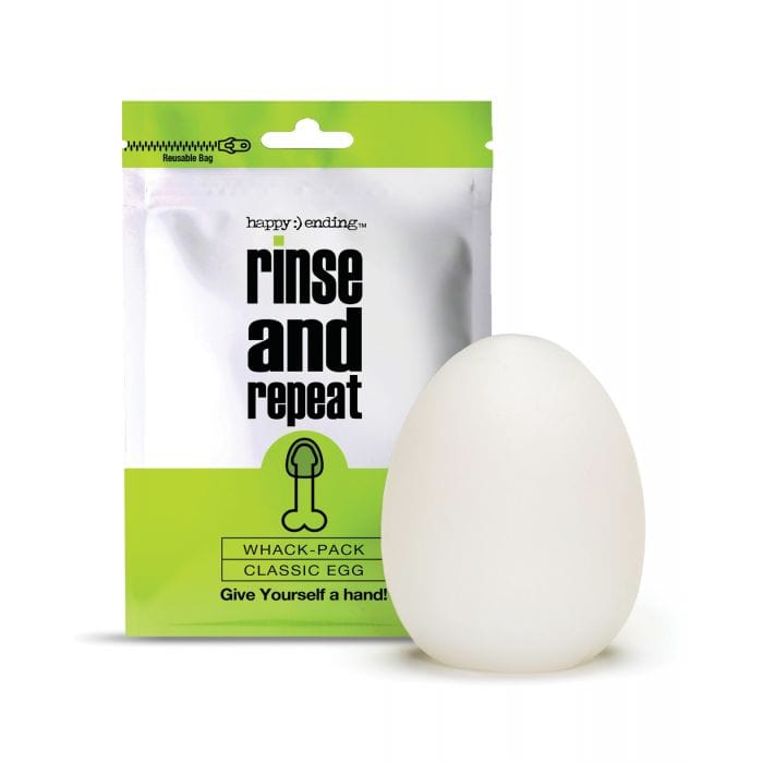 Happy Ending - Rinse and Repeat Whack Pack Classic Egg Masturbator (White) -  Masturbator Egg (Non Vibration)  Durio.sg