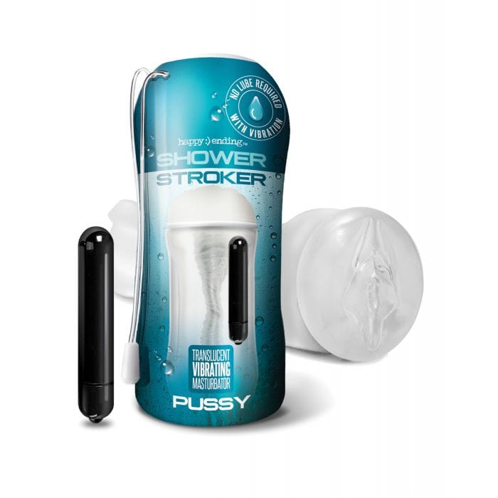 Happy Ending - Shower Stroker Vibrating Cup Masturbator Pussy (Clear) -  Masturbator Soft Stroker (Vibration) Non Rechargeable  Durio.sg