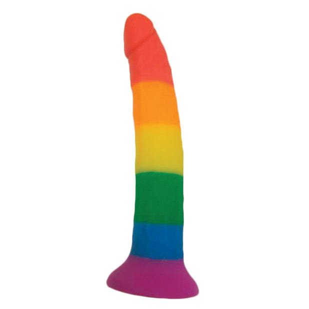 Hott Products - Rainbow Power Driver Strap On Dildo with Harness 7" (Multi Colour) -  Strap On with Dildo for Reverse Insertion (Non Vibration)  Durio.sg