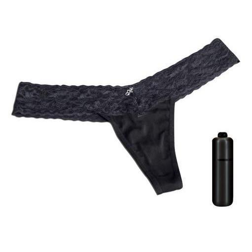 Hustler - Vibrating Panties with Hidden Vibe Pocket M/L (Black) -  Panties Massager Non RC (Vibration) Non Rechargeable  Durio.sg