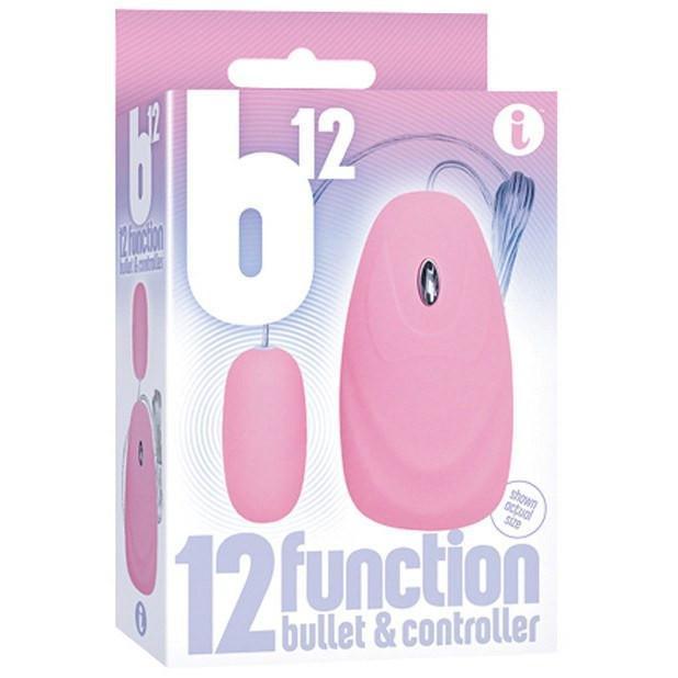 Icon Brands - B12 12 Function Bullet With Wired Controller (Pink) -  Wired Remote Control Egg (Vibration) Non Rechargeable  Durio.sg