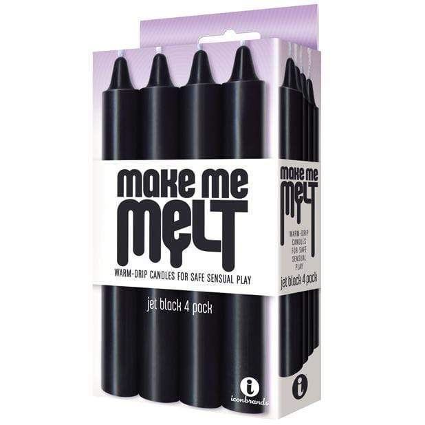 Icon Brands - Make Me Melt Sensual Warm Drip Candles Set of 4 (Black) -  Massage Candle  Durio.sg