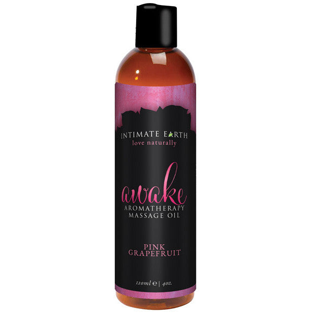 Intimate Earth - Awake Massage Oil 120 ml (Black Pepper & Pink Grapefruit) -  Massage Oil  Durio.sg