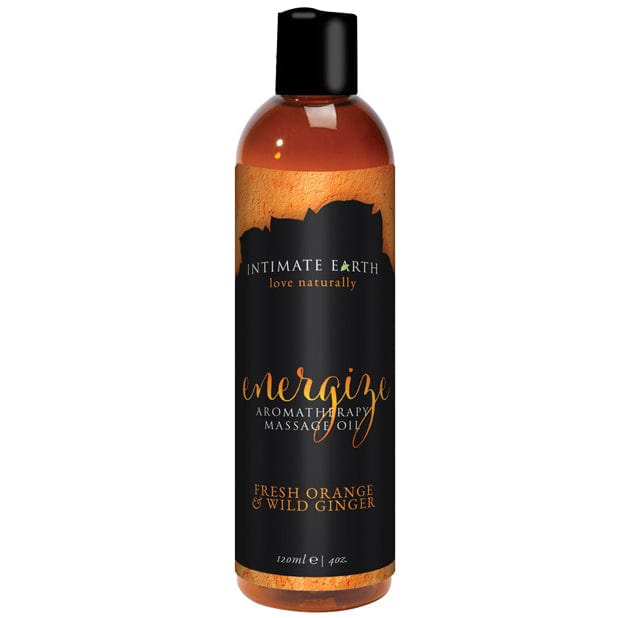 Intimate Earth - Energize Aromatherapy Massage Oil 120 ml (Fresh Orange &amp; Wild Ginger) -  Massage Oil  Durio.sg