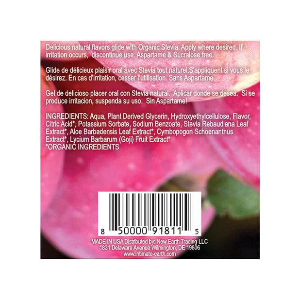 Intimate Earth - Natural Flavors Glide Flavored Lubricant Sachet 3 ml (Cheeky Apples) -  Lube (Water Based)  Durio.sg