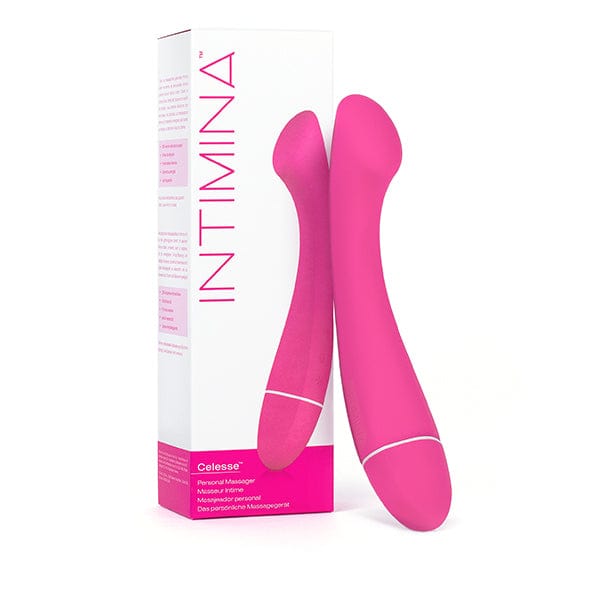 Intimina - Celesse Personal Massager G Spot Vibrator (Pink) -  G Spot Dildo (Vibration) Non Rechargeable  Durio.sg