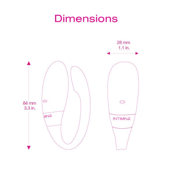 Intimina - Kalia Couples Massager Vibrator (Pink) -  Couple's Massager (Vibration) Rechargeable  Durio.sg