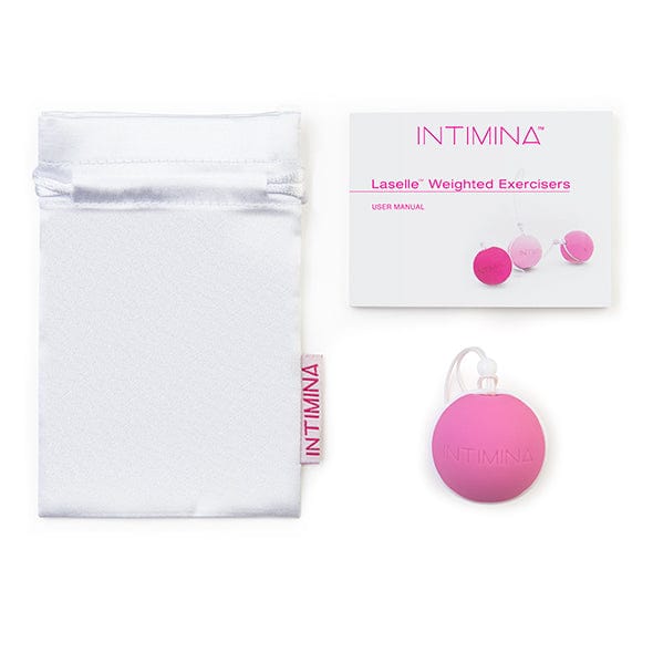 Intimina - Laselle Weighted Kegel Exerciser 38g (Pink) -  Kegel Balls (Non Vibration)  Durio.sg