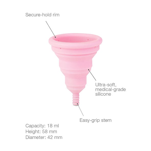 Intimina - Lily Compact Cup A Collapsible Menstrual Cup (Pink) -  Menstrual Cup  Durio.sg