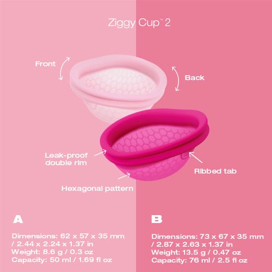 Intimina - Ziggy Cup 2 Size A Menstrual Cup (Pink) -  Menstrual Cup  Durio.sg