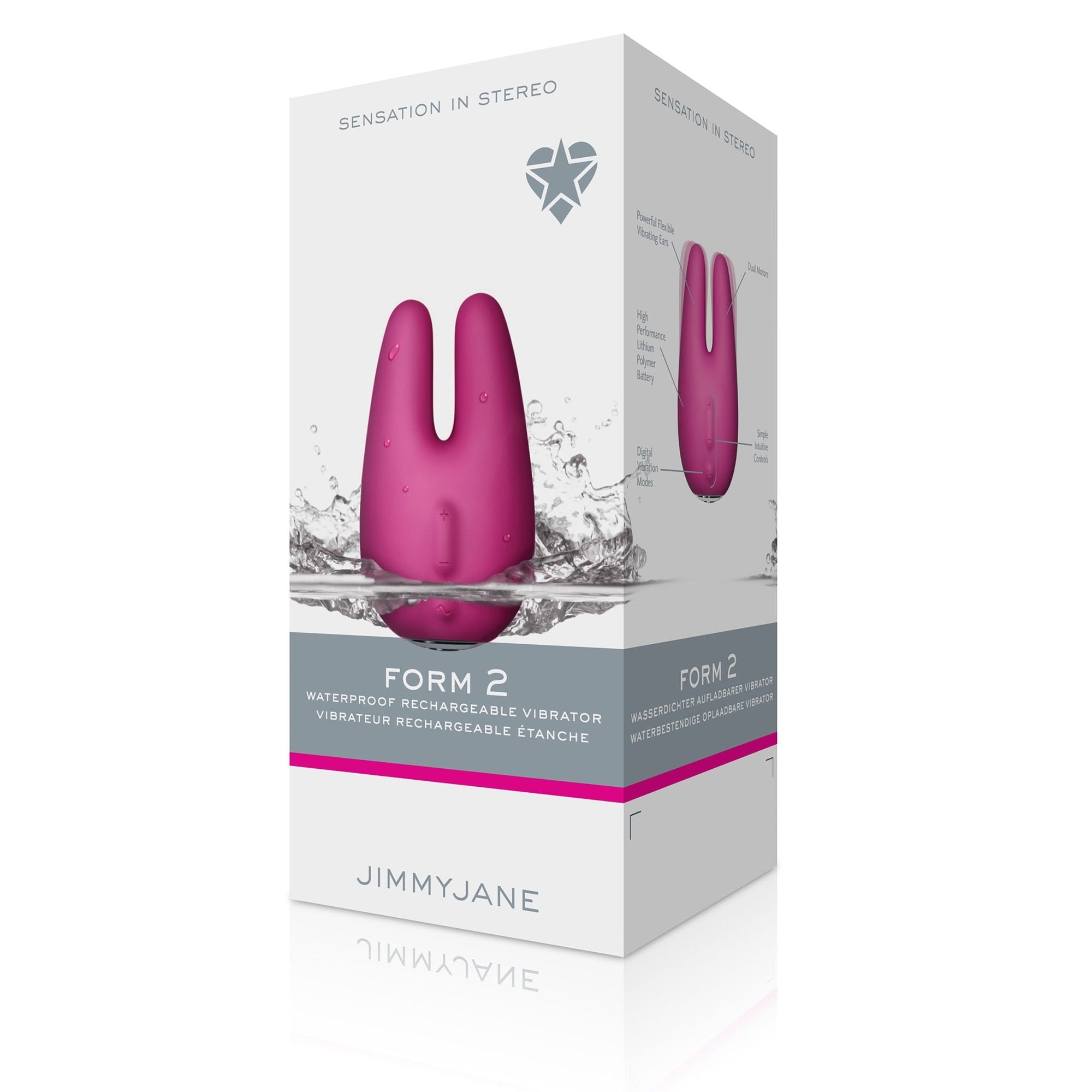 Jimmy Jane - Form 2 Waterproof Rechargeable Clit Massager (Pink) -  Clit Massager (Vibration) Rechargeable  Durio.sg