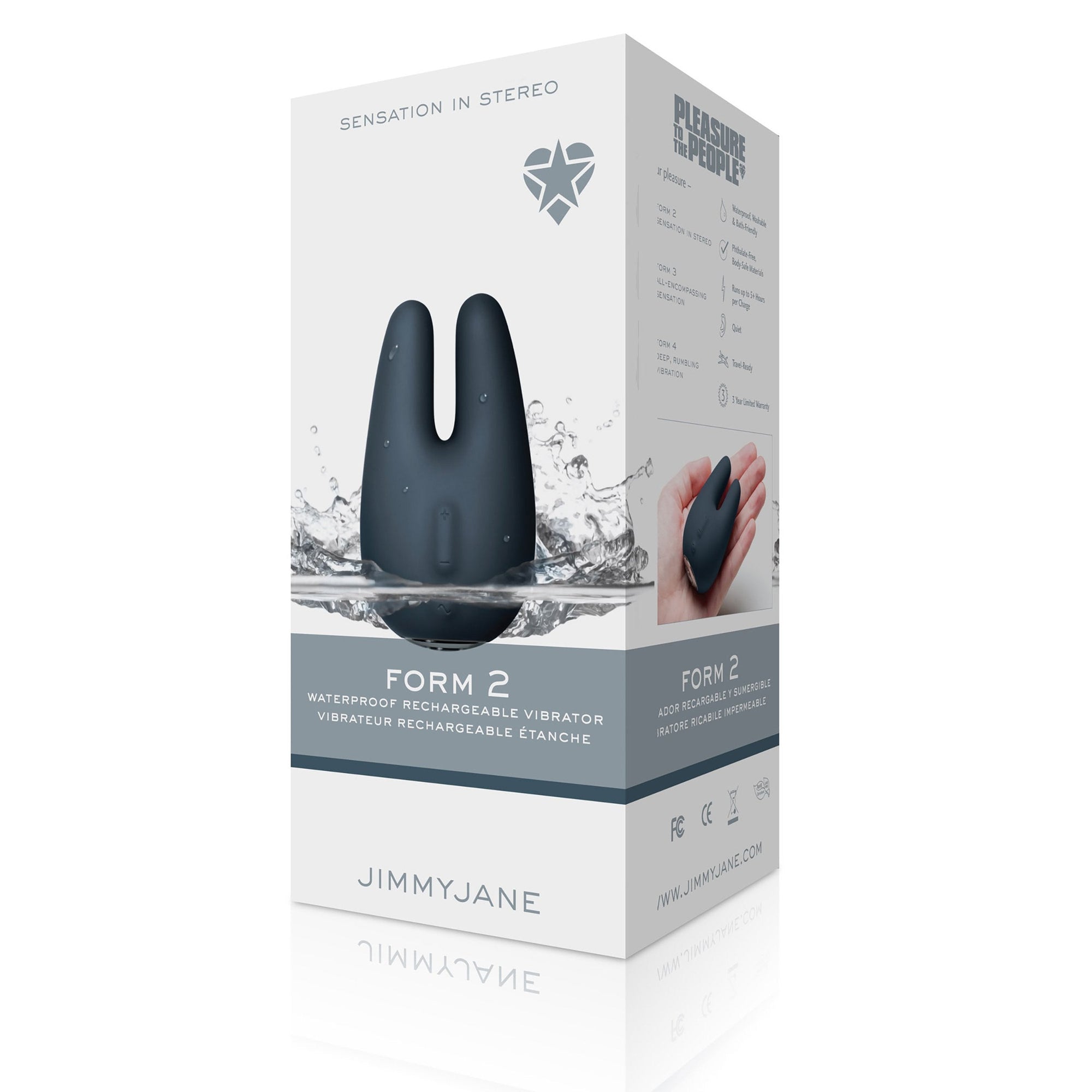 Jimmy Jane - Form 2 Waterproof Rechargeable Clit Massager (Slate) -  Clit Massager (Vibration) Rechargeable  Durio.sg