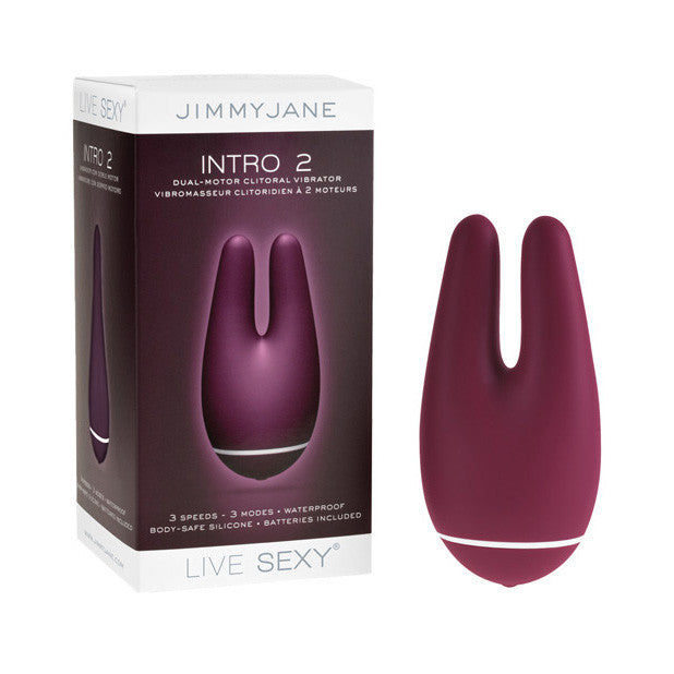 JimmyJane - Live Sexy Intro 2 Dual Motor Clit Vibrator (Purple) -  Clit Massager (Vibration) Rechargeable  Durio.sg