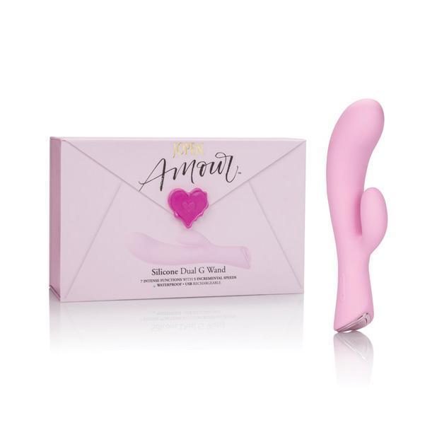 Jopen - Amour Rechargeable Silicone Dual G Rabbit Vibrator (Pink) -  Rabbit Dildo (Vibration) Rechargeable  Durio.sg