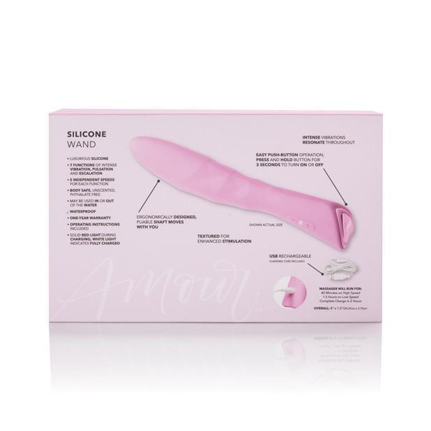 Jopen - Amour Rechargeable Silicone Wand Massager (Pink) -  G Spot Dildo (Vibration) Rechargeable  Durio.sg