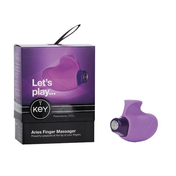 Jopen - Key Aries Finger Massager (Lavender) -  Clit Massager (Vibration) Non Rechargeable  Durio.sg