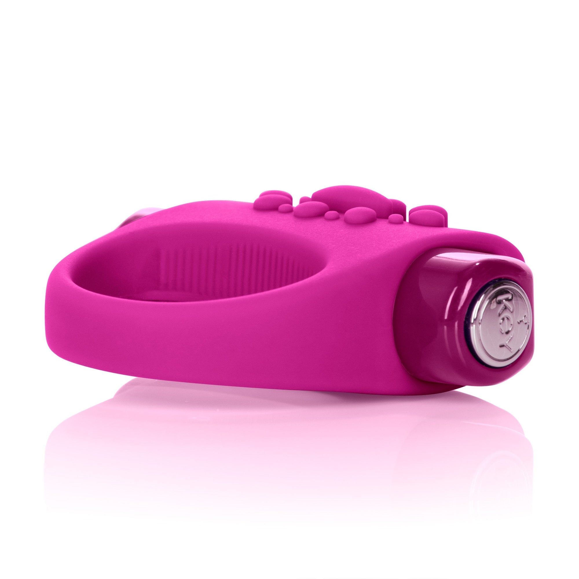 Jopen - Key Halo Vibrating Cock Ring (Pink) -  Silicone Cock Ring (Vibration) Non Rechargeable  Durio.sg