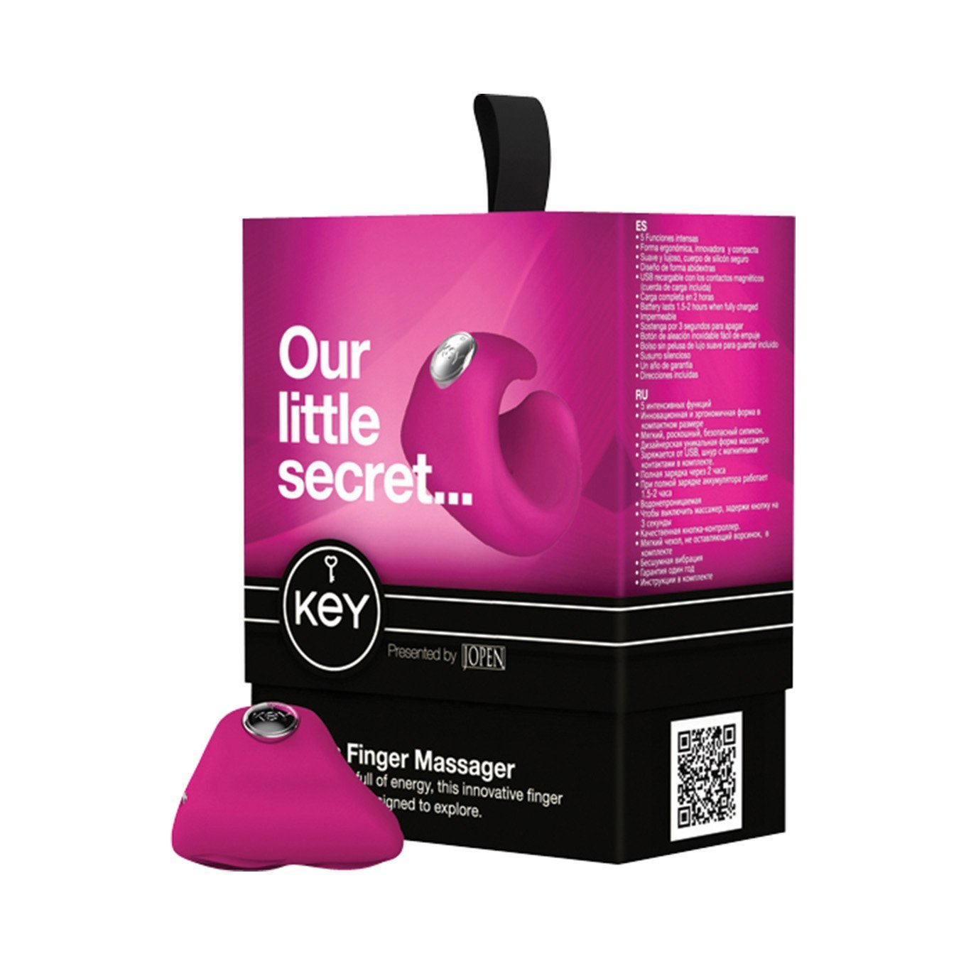 Jopen - Key Pyxis Finger Massager (Pink) -  Clit Massager (Vibration) Rechargeable  Durio.sg