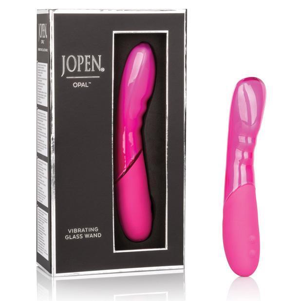 Jopen - Opal Rechargeable Vibrating Glass Wand (Pink) -  Non Realistic Dildo w/o suction cup (Vibration) Rechargeable  Durio.sg