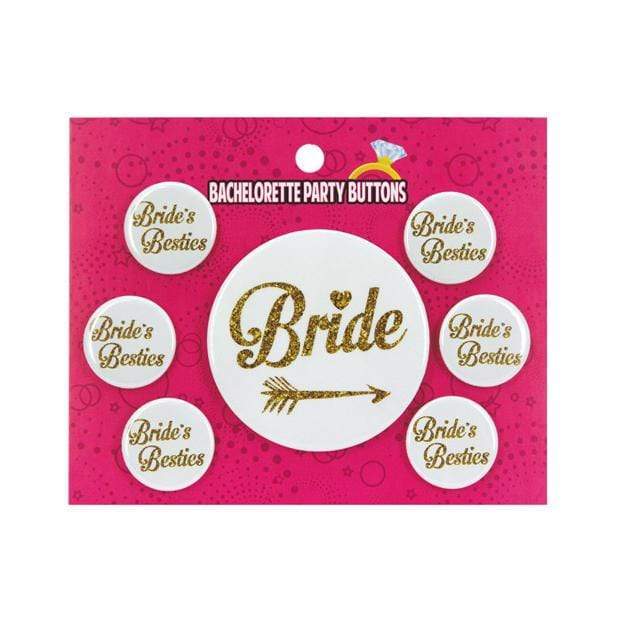 Kalan - Bachelorette Party Button Bride/Bride&#39;s Besties (White) -  Bachelorette Party Novelties  Durio.sg