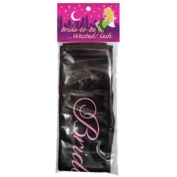 Kheper Games - Bride to Be Wasted Sash (Black) -  Bachelorette Party Novelties  Durio.sg