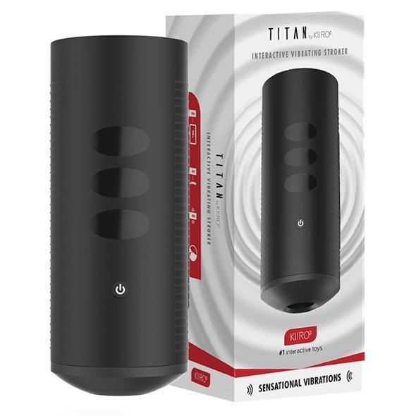 Kiiroo - Titan Interactive Vibrating Masturbator Stroker (Black) -  Masturbator (Hands Free) Rechargeable  Durio.sg