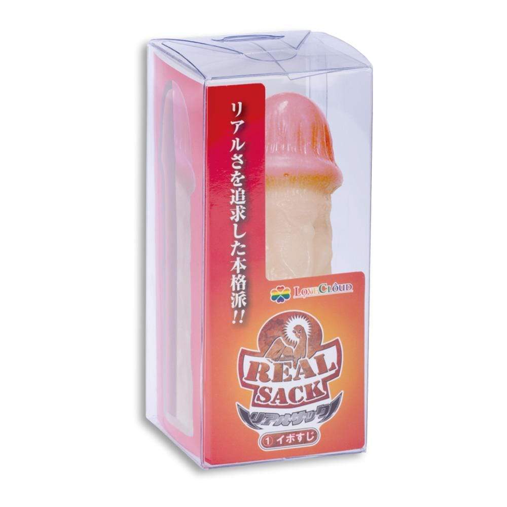 Kiss Me Love - Real Sack Ibo Line Penis Extension (Beige) -  Cock Sleeves (Non Vibration)  Durio.sg