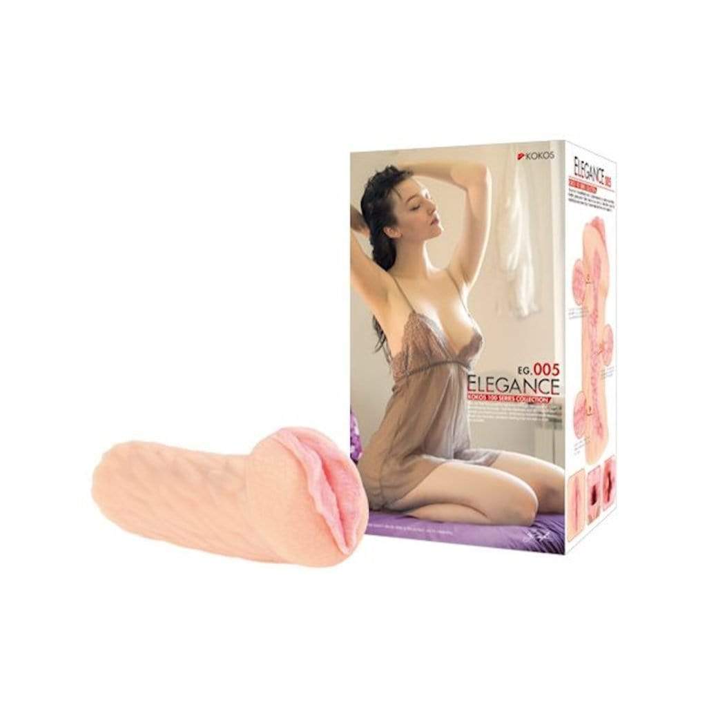 Kokos - Elegance Series 005 Double Layer Masturbator (Beige) -  Masturbator Vagina (Non Vibration)  Durio.sg