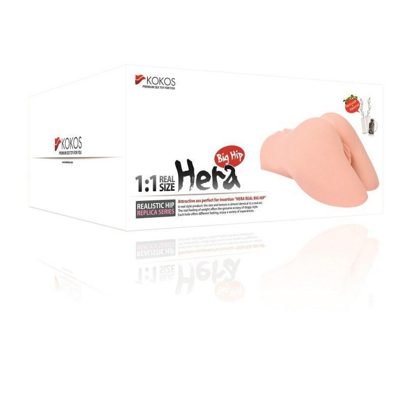Kokos - Hera Big Hip with Vibration Meiki (Beige) -  Masturbator Vagina (Vibration) Non Rechargeable  Durio.sg