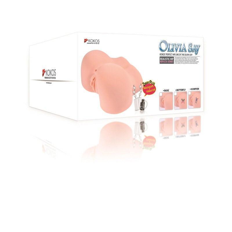 Kokos - Olivia with Vibration Meiki (Beige) -  Masturbator Vagina (Vibration) Non Rechargeable  Durio.sg
