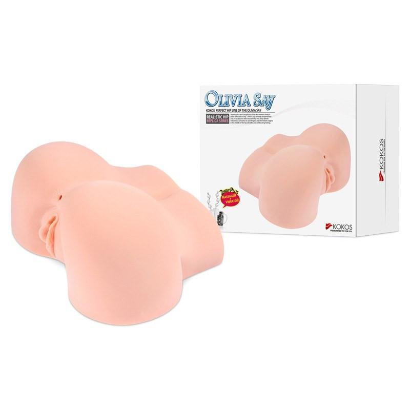 Kokos - Olivia with Vibration Meiki (Beige) -  Masturbator Vagina (Vibration) Non Rechargeable  Durio.sg
