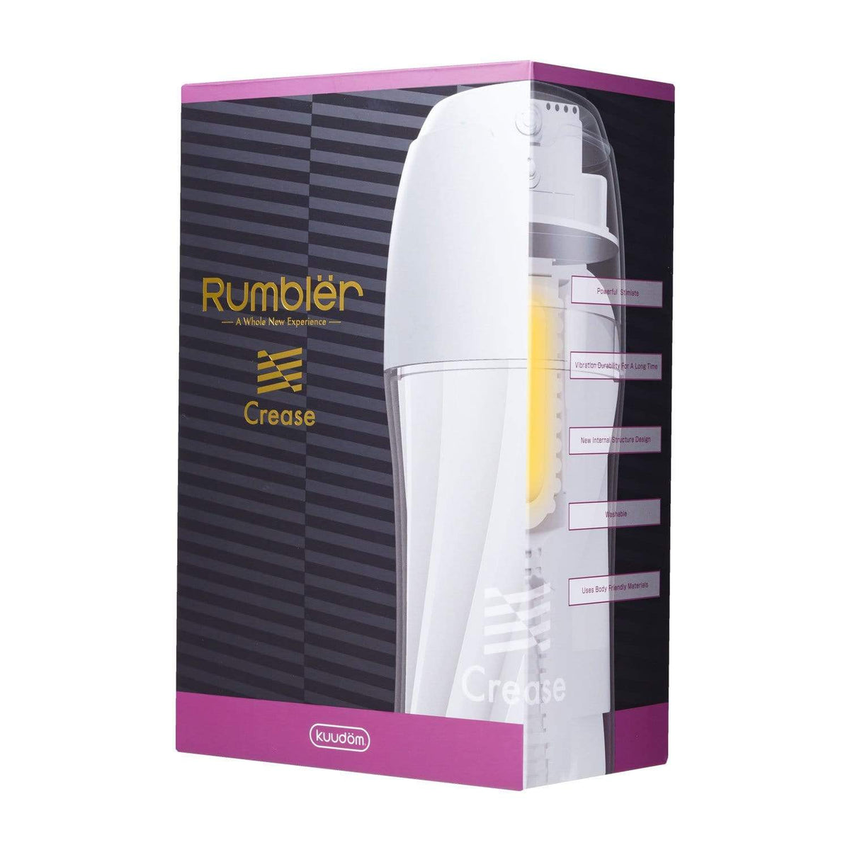 Kuudom - Rambler Crease Rechargeable Masturbator (White) -  Masturbator Soft Stroker (Vibration) Rechargeable  Durio.sg