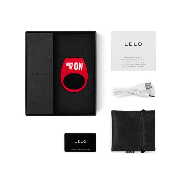 LELO - Diesel Tor 2 Silicone Vibrating Cock Ring (Red) -  Silicone Cock Ring (Vibration) Rechargeable  Durio.sg
