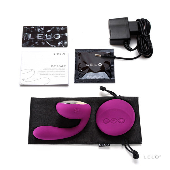 LELO - Ida Couple's Vibrator (Deep Rose) -  Couple's Massager (Vibration) Rechargeable  Durio.sg